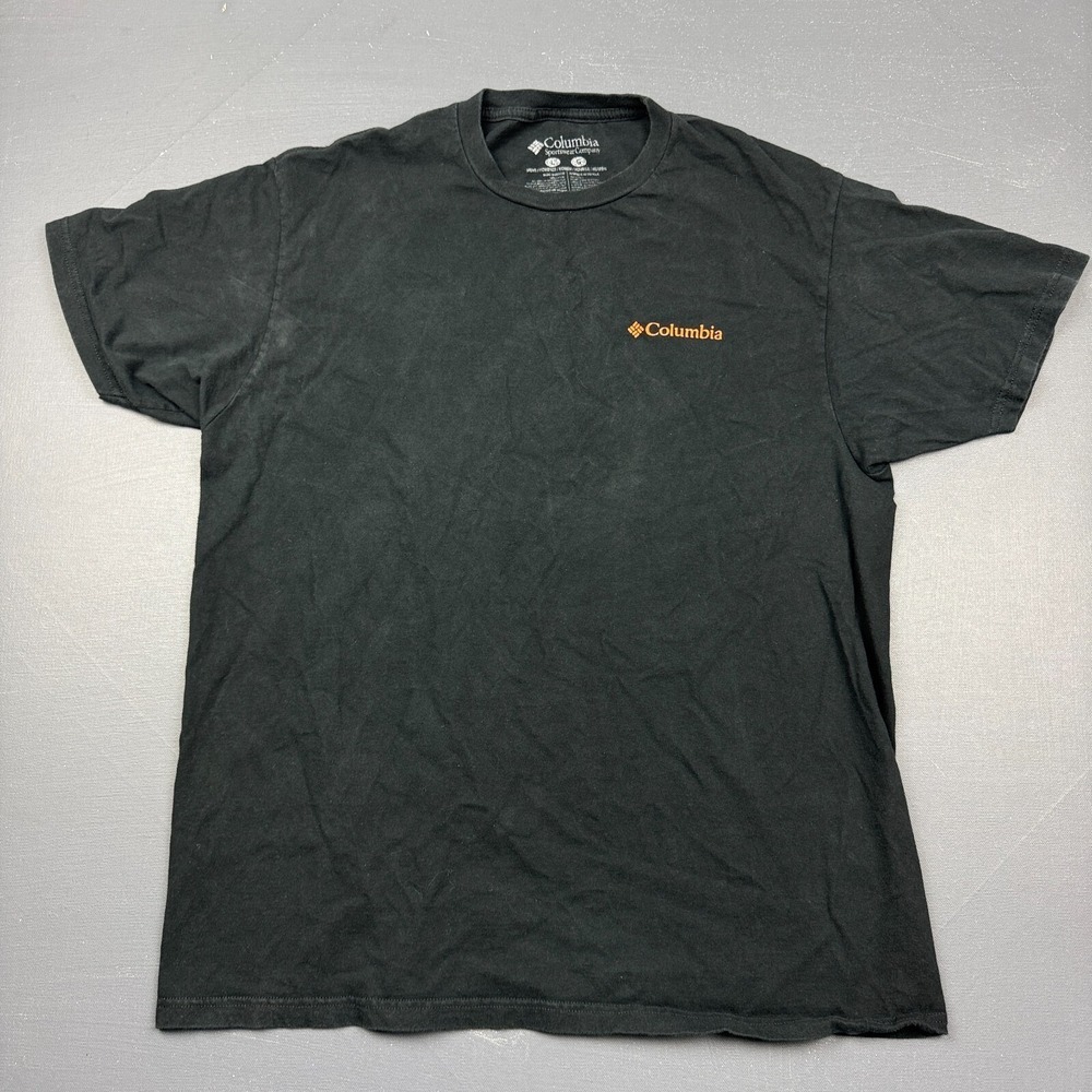 Columbia Mens Large Gray Take A Hike Graphic Short Sleeve Outdoor Hiking T-Shirt